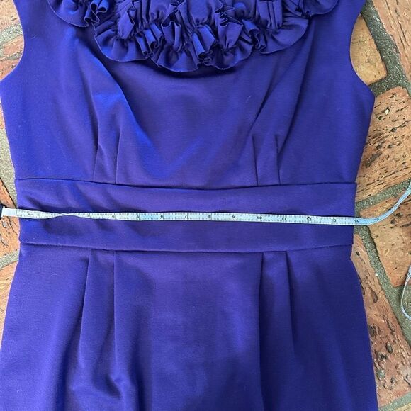 London Times Rose Neckline Purple Sheath Dress - Picture 7 of 8